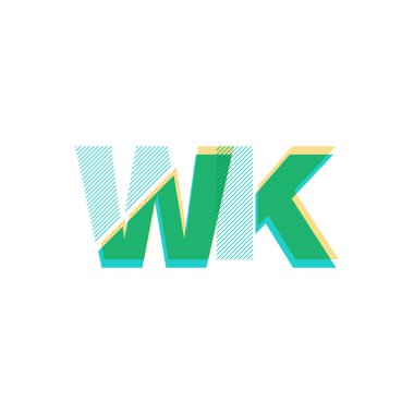 WK satır logo vektör çizim