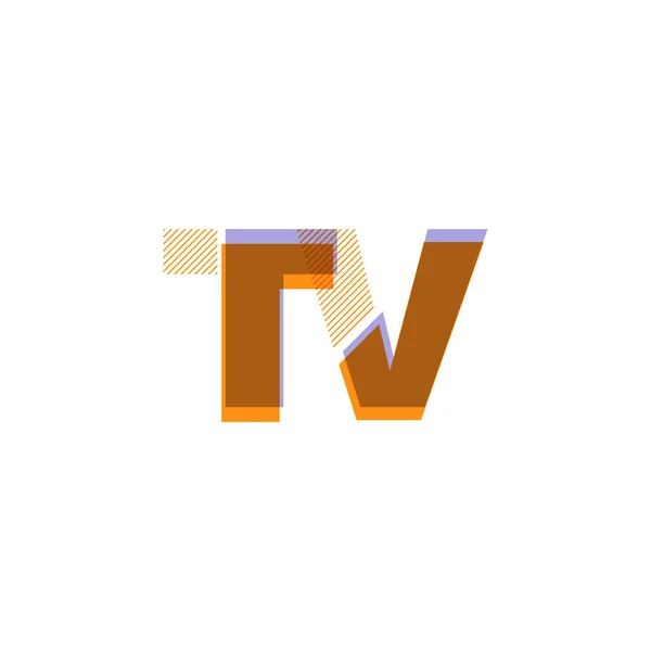 Γραμμή λογότυπο τηλεόραση — Διανυσματικό Αρχείο