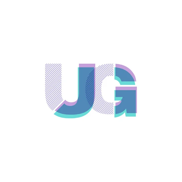 Linea logo Ug — Vettoriale Stock