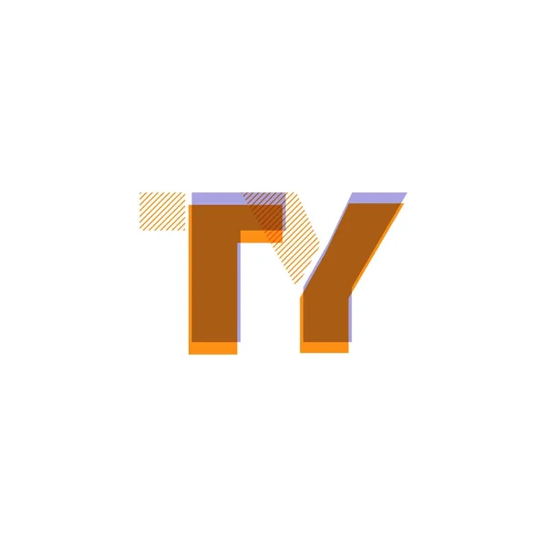 Line logo Ty — Stock Vector