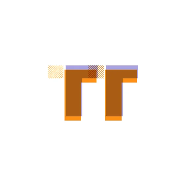 Linha logotipo Tt — Vetor de Stock