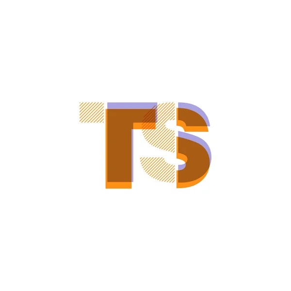 Logotipo línea Ts — Vector de stock