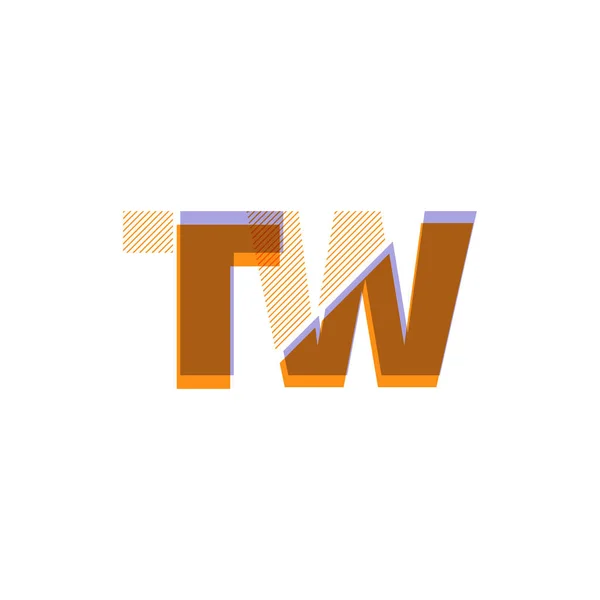 Logotipo da linha Tw — Vetor de Stock