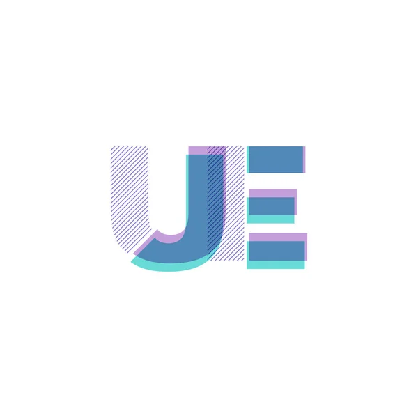 Logotipo da linha Ue —  Vetores de Stock
