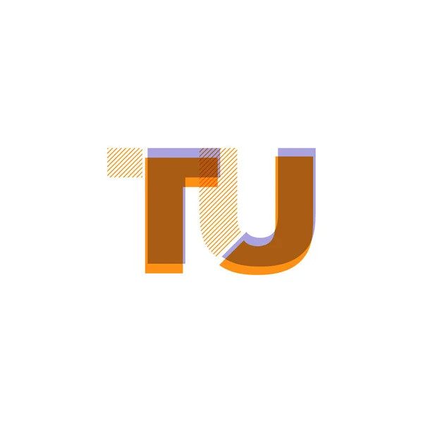线条徽标 Tu — 图库矢量图片