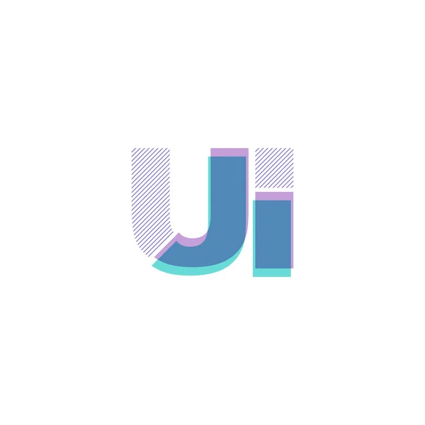 Logo de ligne Ui — Image vectorielle