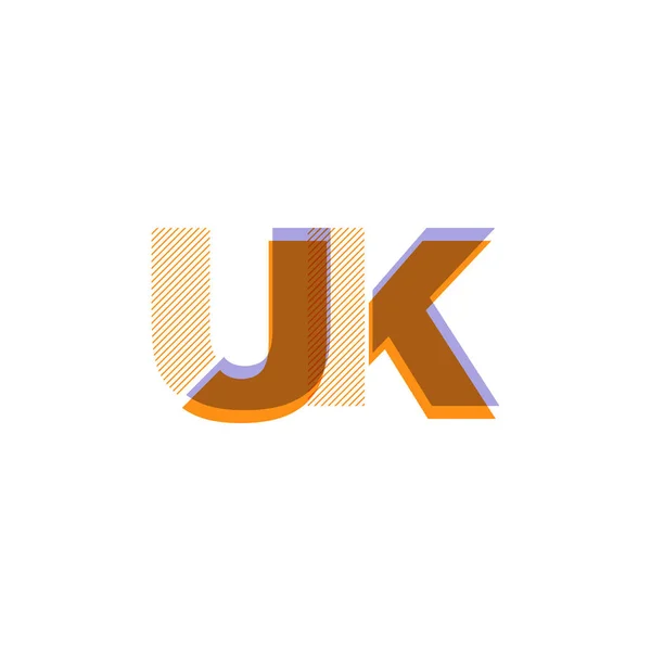 Line logo Uk — Stock Vector