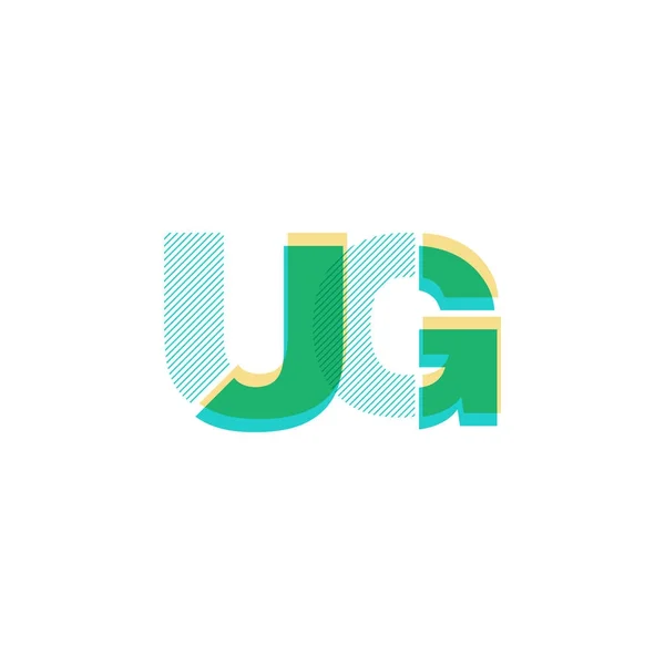 Lijn logo Ug — Stockvector