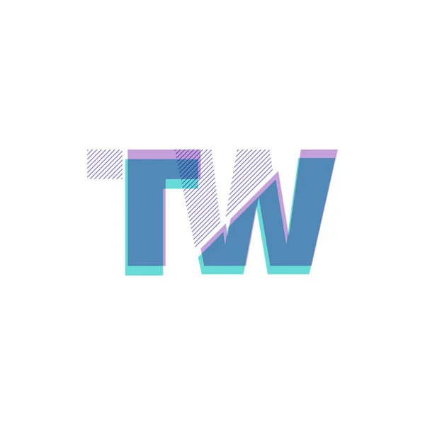 Logotipo línea Tw — Vector de stock