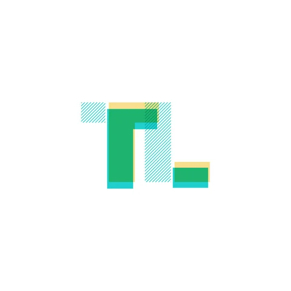 Lettres Ligne Logo Vectoriel Illustration — Image vectorielle