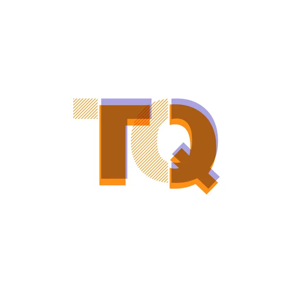 Linea logo Tq — Vettoriale Stock