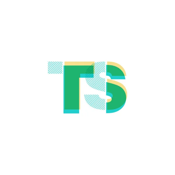 Logotipo línea Ts — Vector de stock