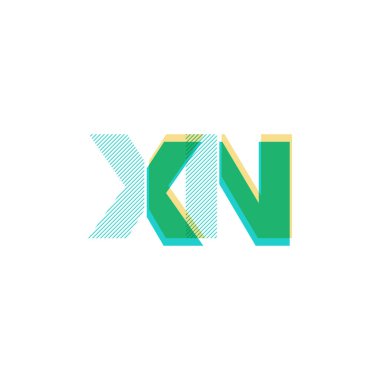 xn harf logo vektör çizim çizgi