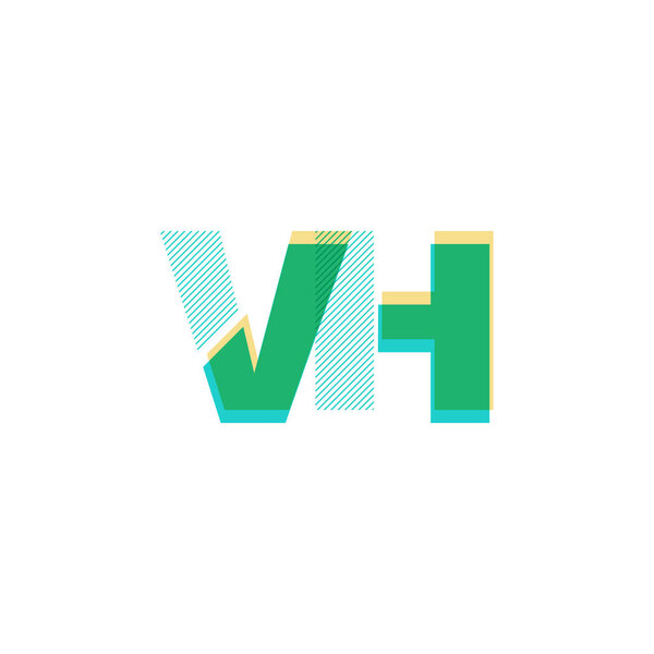 vh  line logo vector illustration