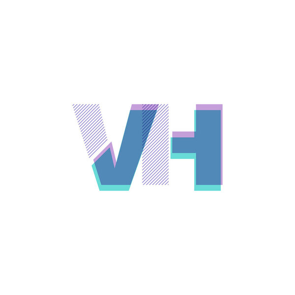 vh line logo vector illustration