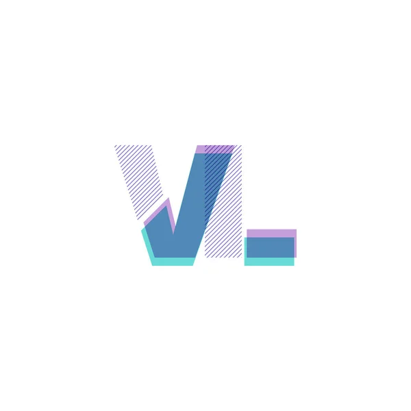 Logotipo línea Vl — Vector de stock