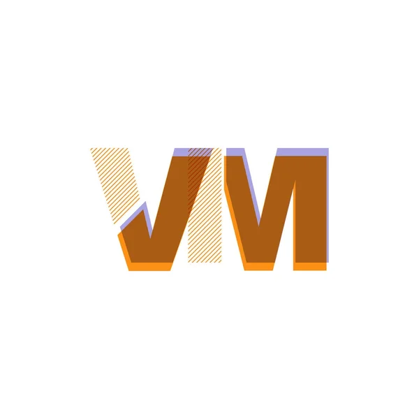 Linha logotipo Vm —  Vetores de Stock