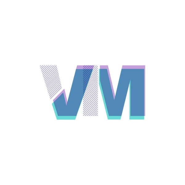 Linha logotipo Vm —  Vetores de Stock