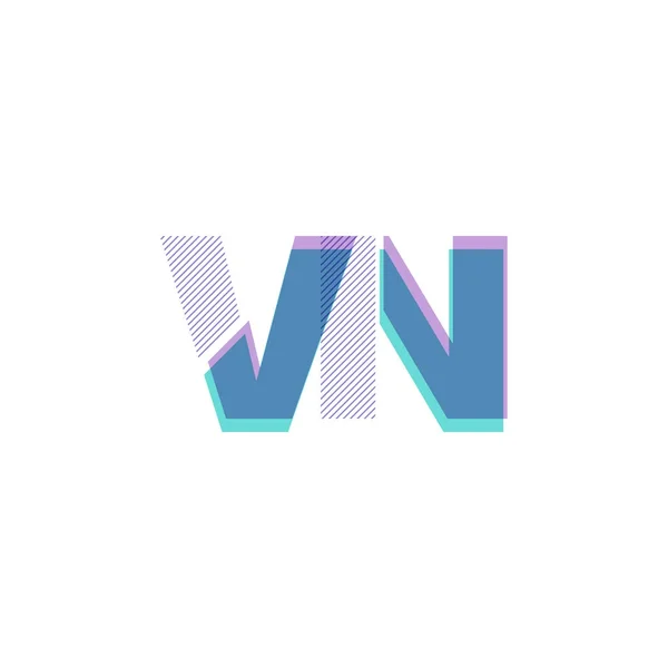 Logo de ligne Vn — Image vectorielle
