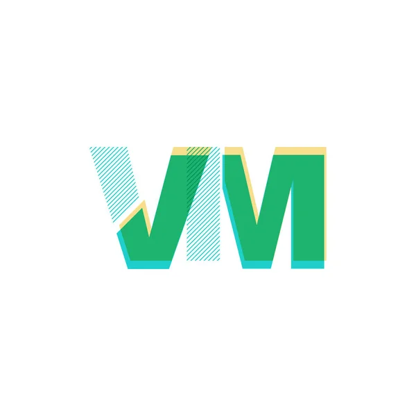 Logotipo línea Vm — Vector de stock