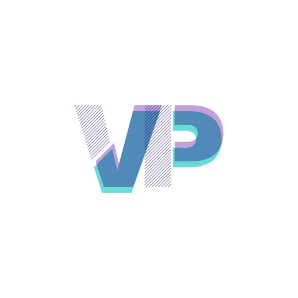 Logo linea Vp — Vettoriale Stock