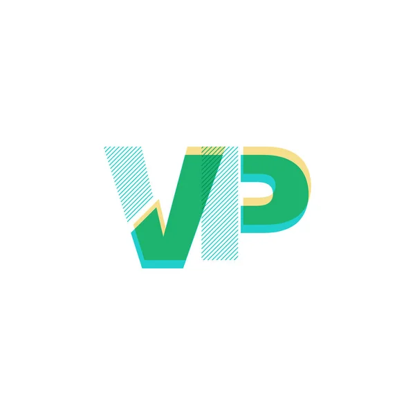 Logotipo línea Vp — Vector de stock