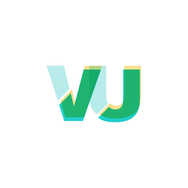 Logotipo línea Vu — Vector de stock