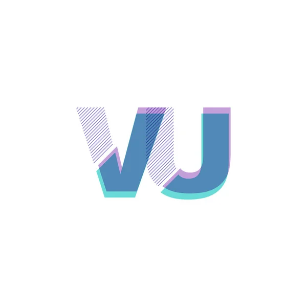 Line logotyp Vu — Stock vektor
