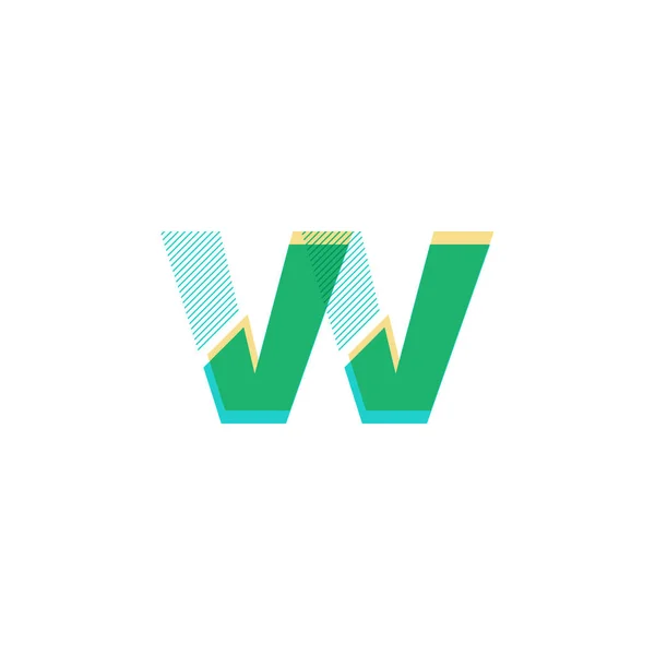 Logotipo línea Vv — Vector de stock