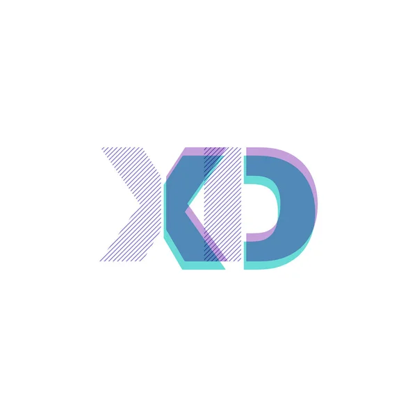 Logo van de lijn Xd — Stockvector