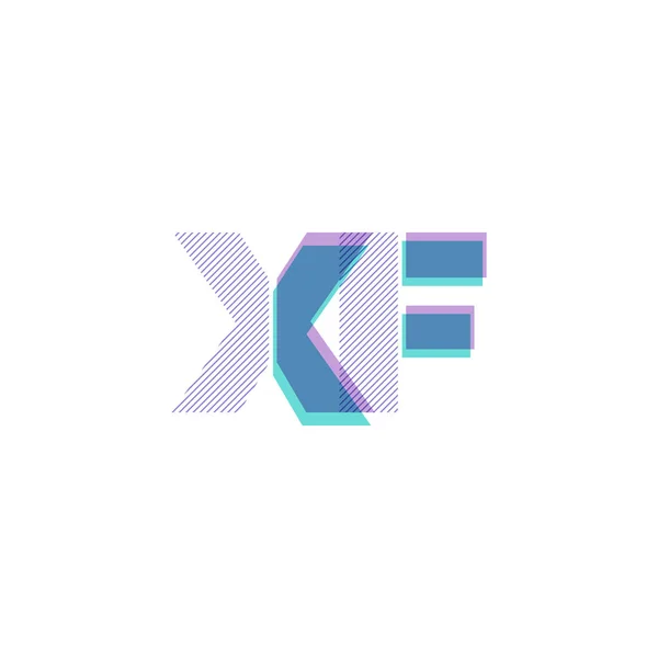 Logotipo da linha Xf —  Vetores de Stock