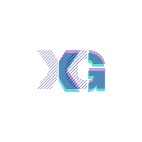 Логотип линии Xg — стоковый вектор