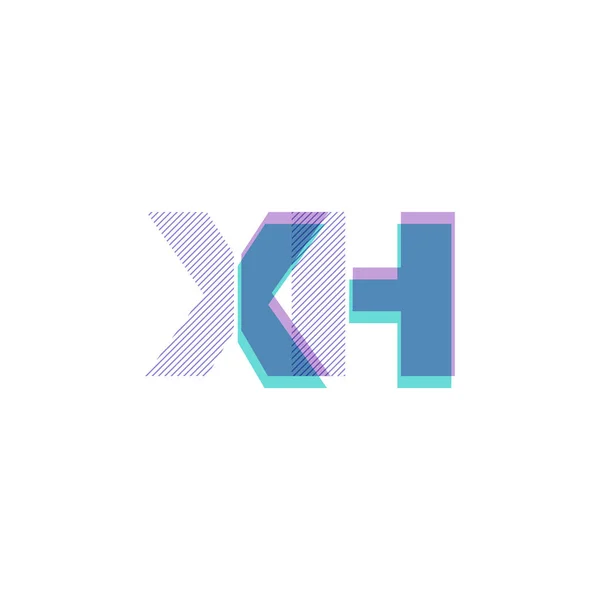Логотип линии Xh — стоковый вектор