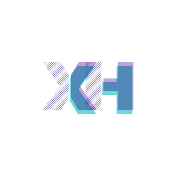 라인 로고 Xh — 스톡 벡터