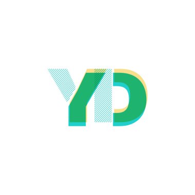 YD harf logo vektör çizim çizgi