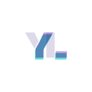 yl harf logo vektör çizim çizgi