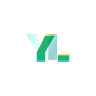 yl harf logo vektör çizim çizgi