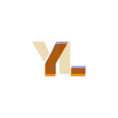 yl harf logo vektör çizim çizgi