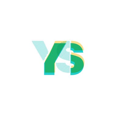 YS harf logo vektör çizim çizgi
