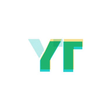YT harf logo vektör çizim çizgi