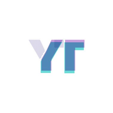 YT harf logo vektör çizim çizgi