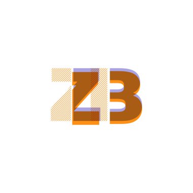 ZB harf logo vektör çizim çizgi