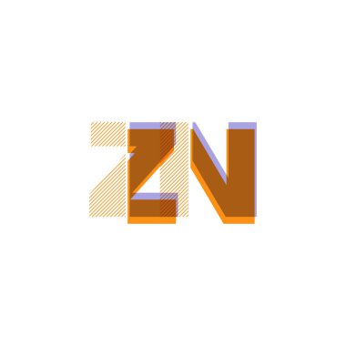 Satırı harfler zn iş logo şablonu