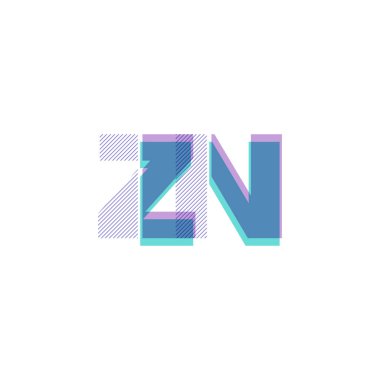 Satırı harfler zn iş logo şablonu