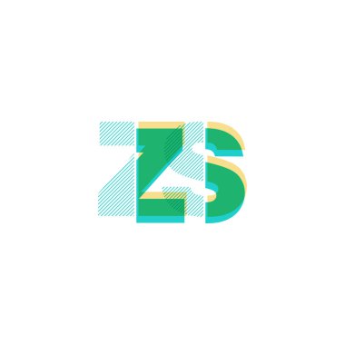 Satırı harfler zs iş logo şablonu