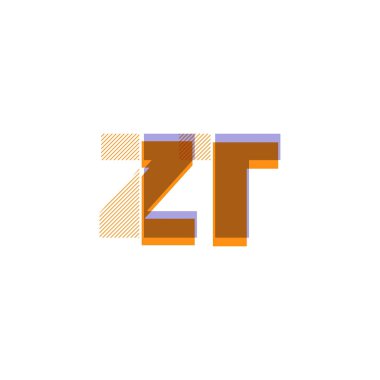 Satırı harfler zt iş logo şablonu
