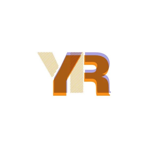 Année Lettres Ligne Logo Vectoriel Illustration — Image vectorielle