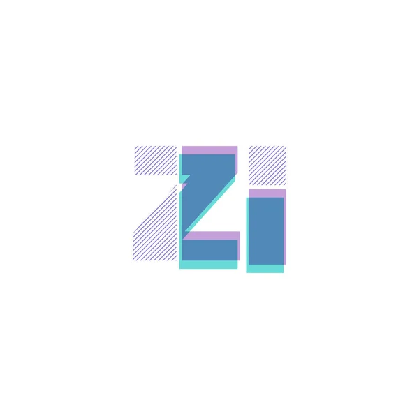 紫文字ライン ロゴのベクトル図 — ストックベクタ