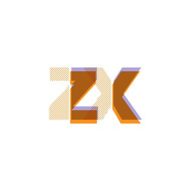 Satırı harfler zx iş logo şablonu