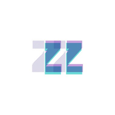 Satırı harfler zz iş logo şablonu